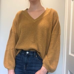 Cozy puff sleeve sweater